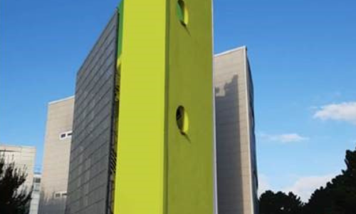 Œuvre artistique de Street Art sur la façade du Pavillon de la Femme et de l’Enfant Œuvre artistique de Street Art sur la façade du Pavillon de la Femme et de l’Enfant