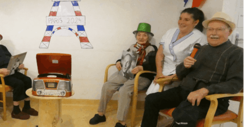Borne mélo à l’EHPAD