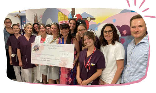 Un don de 4800 € pour le projet de fresques dans les chambres du secteur pédiatrique